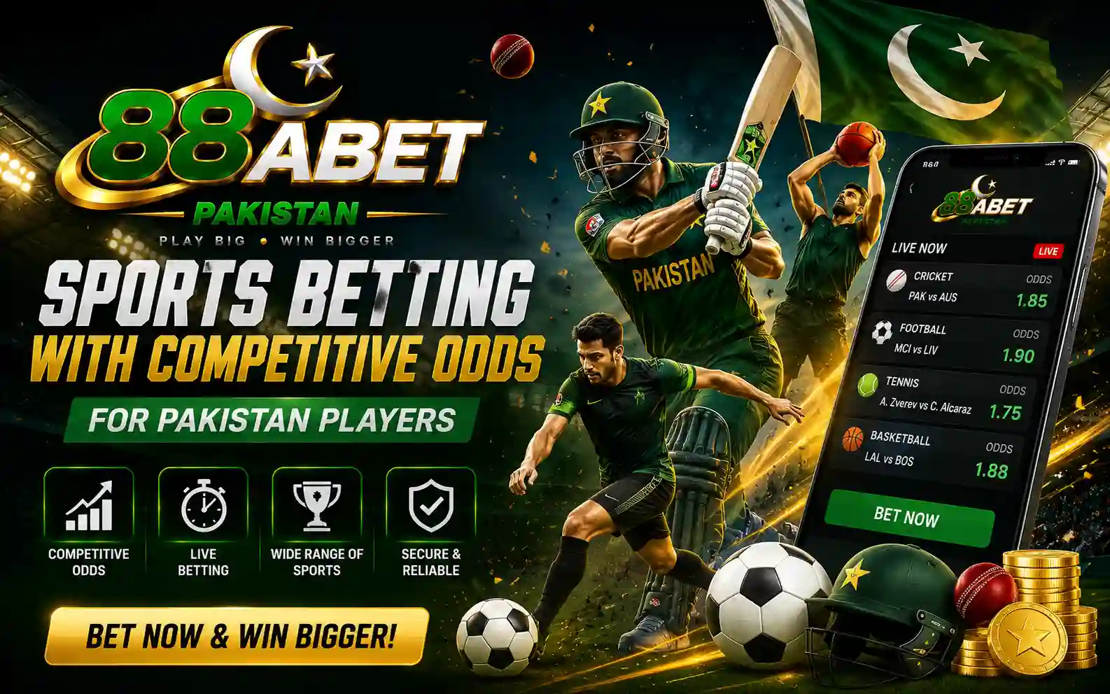 88abet Sports Betting with competitive odds for Pakistan players