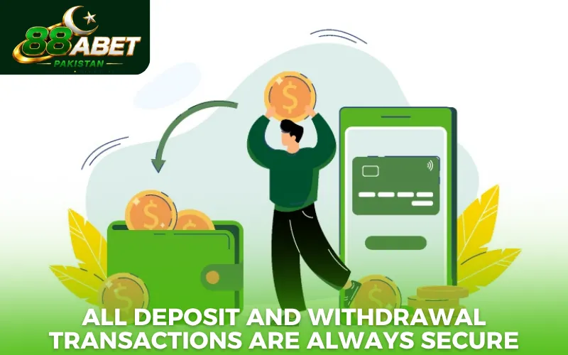 All deposit and withdrawal transactions are always secure