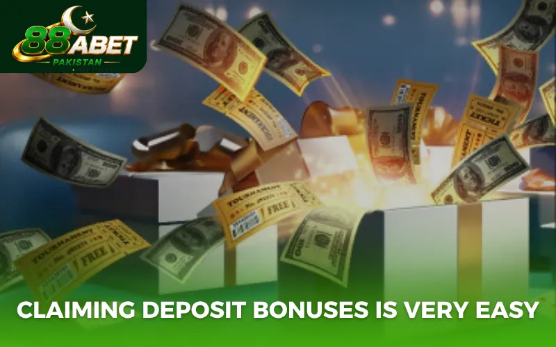 Claiming deposit bonuses is very easy