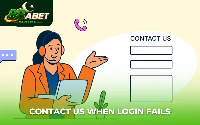 Contact Us when login fails