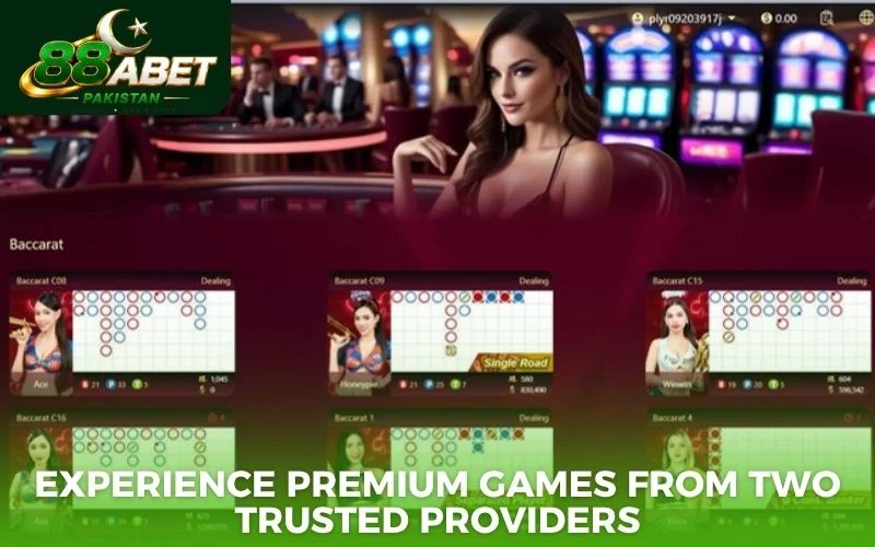 Experience premium games from two trusted providers