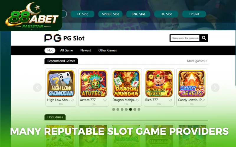 Many reputable slot game providers