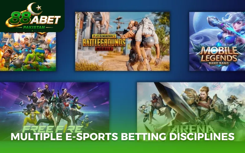 Multiple E-sports betting disciplines