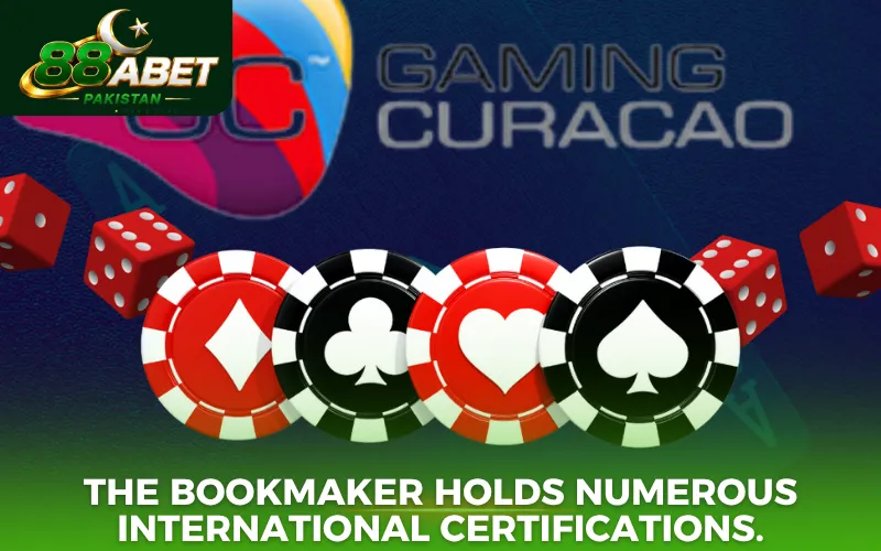 The bookmaker holds numerous international certifications